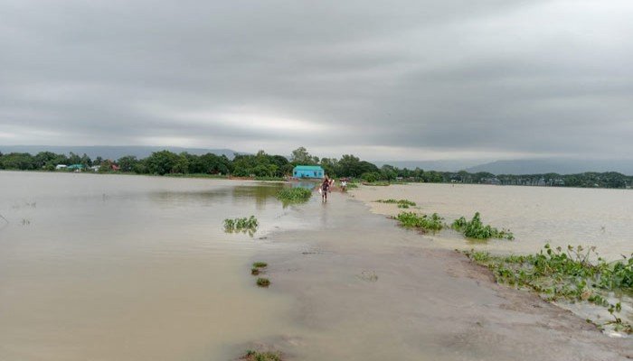 বন্যার শঙ্কায় সুনামগঞ্জের হাওর পাড়ের মানুষ