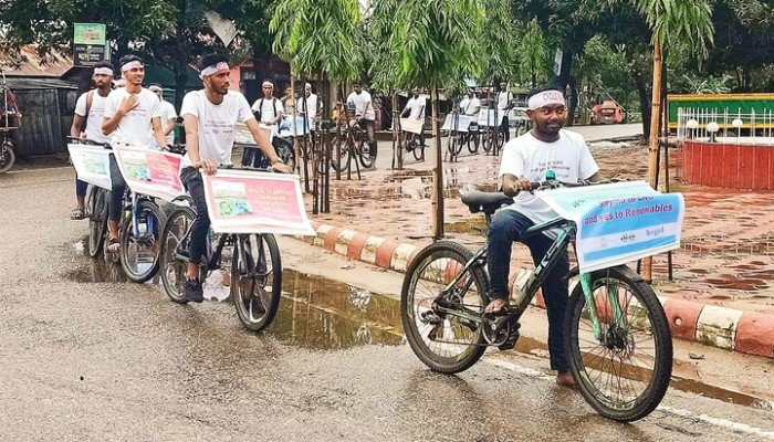 মুজিব জলবায়ু সমৃদ্ধি পরিকল্পনা বাস্তবায়নের দাবিতে সাইকেল র‍্যালি