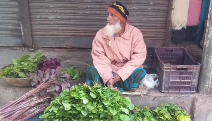 হিলিতে বেড়েছে  শাকের চাহিদা, দামও কম