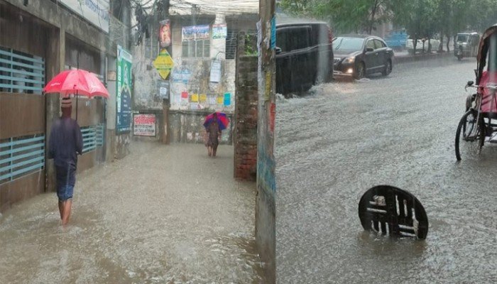 একটুখানি বৃষ্টিতেই ডুবলো ঢাকা শহর